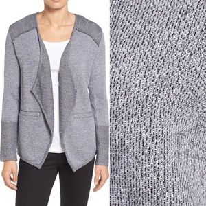 Caslon Mixed Knit Cardigan Size Small